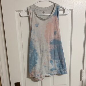 Adidas Women's Pastel Tie-Dye Tank Top - Blue and Pink